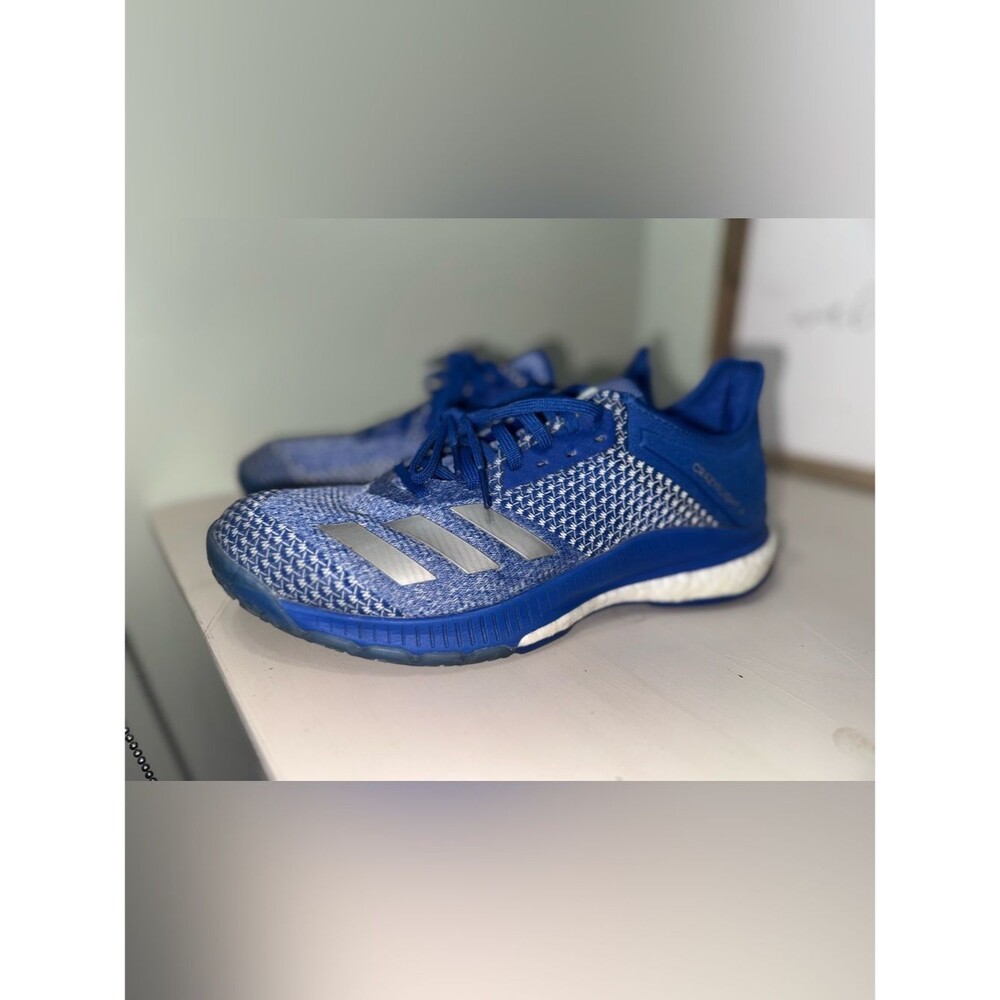 adidas crazy flight mid volleyball Blue and Silver Shoes